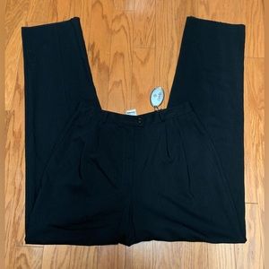 Y2K Vintage NWT Women’s 12 Zanella ANNA Black 100% Wool Pleated Pants